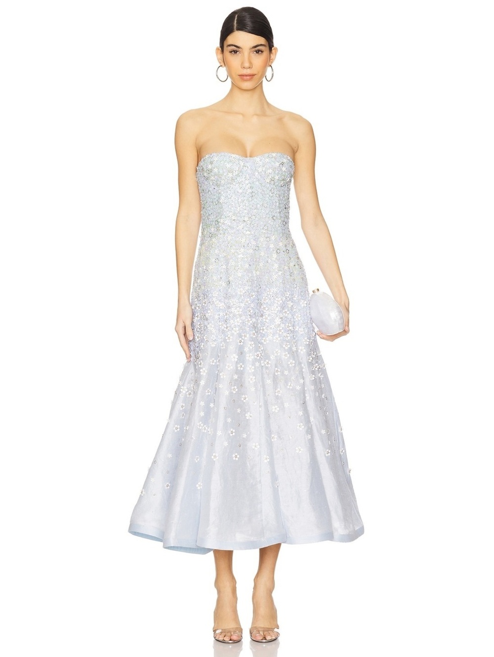 La Fuori Vasilisa Petale Gown in Ice Blue